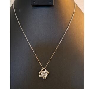 925 Sterling Silver Infinity CZ Love Know Pendant 16"-18" Necklace